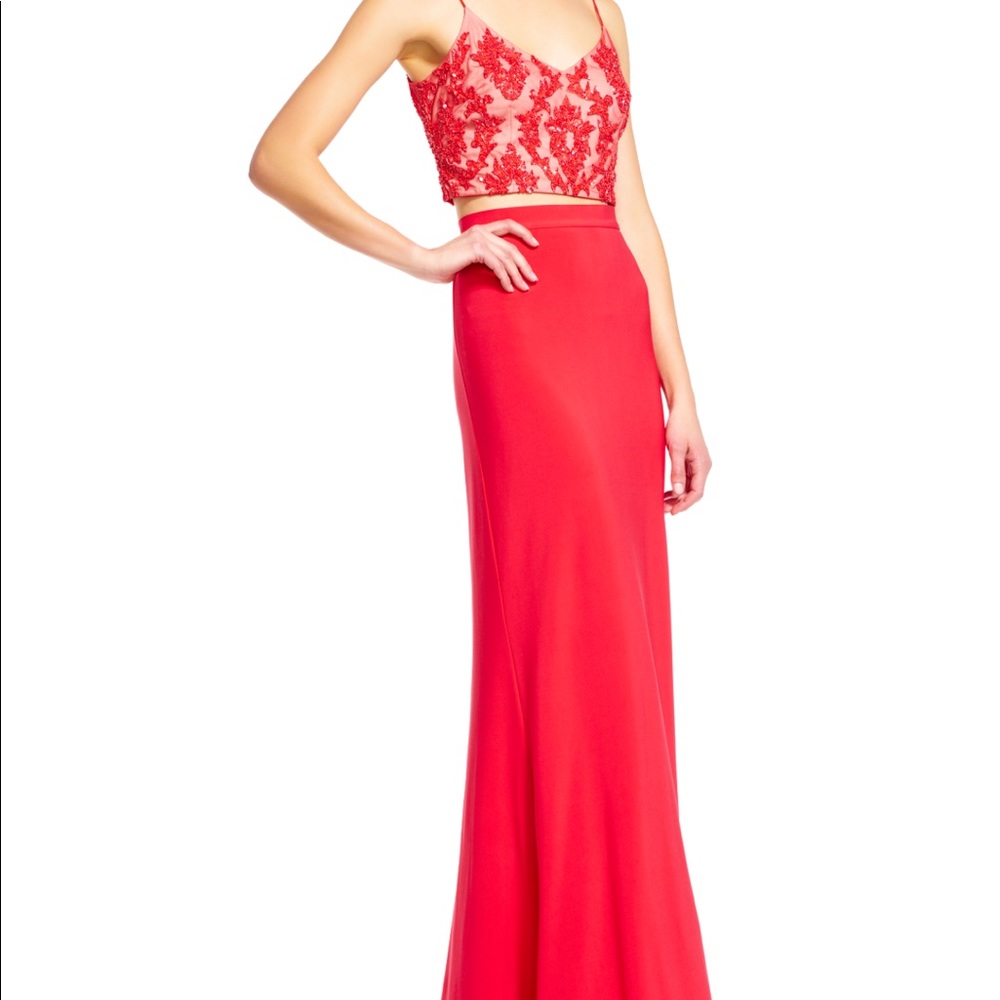 Two pieces Adrianna papell red dress